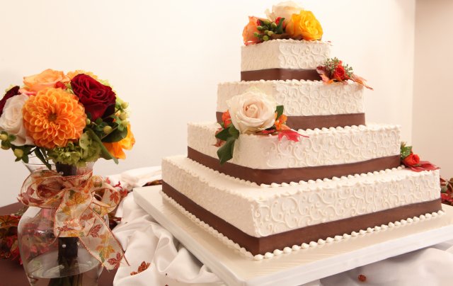 cake, red, orange, fall, wedding, nashville, five tier